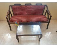 Teak Settee set with coffee table