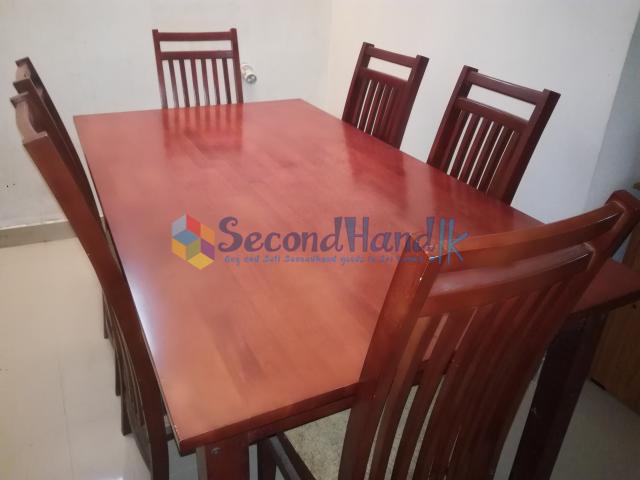 second hand table and 6 chairs